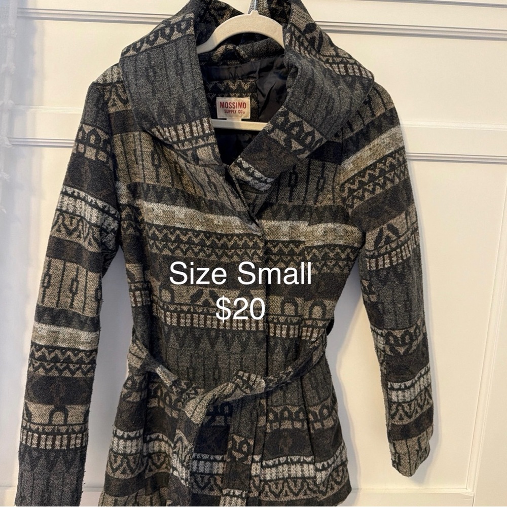 Mossimo Supply Co. Women's Geometric Cardigan - Black, Gray, and Brown